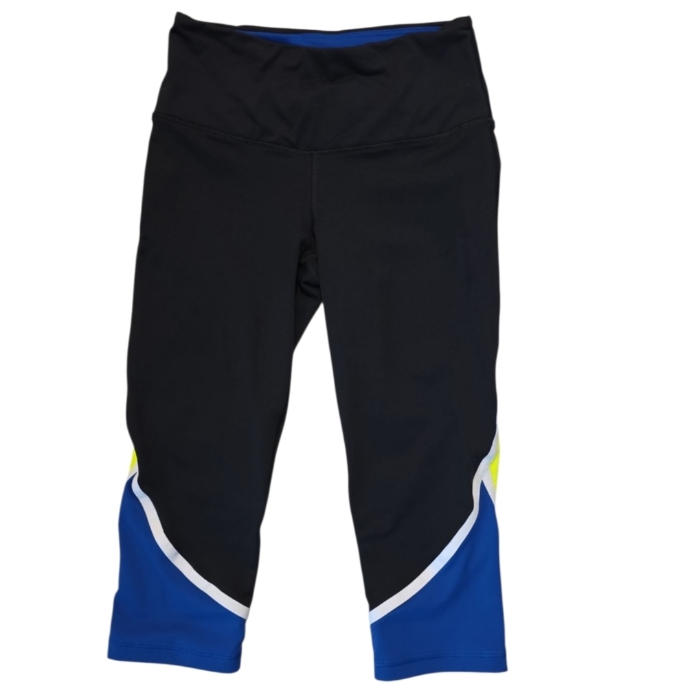 Black and Blue Athletic Leggings Victoria Secret Sport Size XS Capri